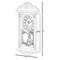 Quickway Imports Vintage Grandfather Wood- Looking Plastic Pendulum Wall Clock for Living, Kitchen, or Dining, White QI004145.WT - alternate 7